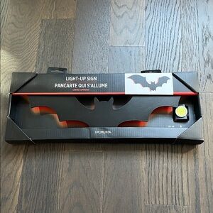 Halloween Light-Up Bat Sign
